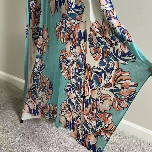 NWOT BCBG MAX AZRIA GRACE STRAPLESS FLORAL MAXI DRESS SIZE 12 - Picture 4 of 9